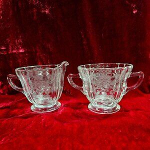 Indiana Glass Madrid Recollection Cream and Sugar Set